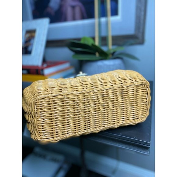 (Sold) BRAHMIN Tracy Satchel Pearl Herring Wicker - Picture 12 of 12